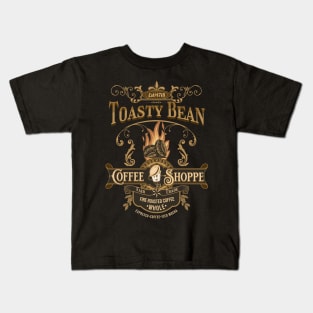 Vintage Toasty Bean Coffee Shoppe - Retro Coffee Lover's Delight! Kids T-Shirt